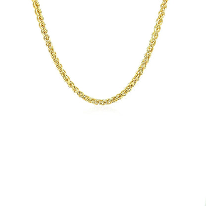 14k Yellow Gold Light Weight Wheat Chain (2.80 mm) RCJ Chains  CELESTIA LUXE JEWELLERS