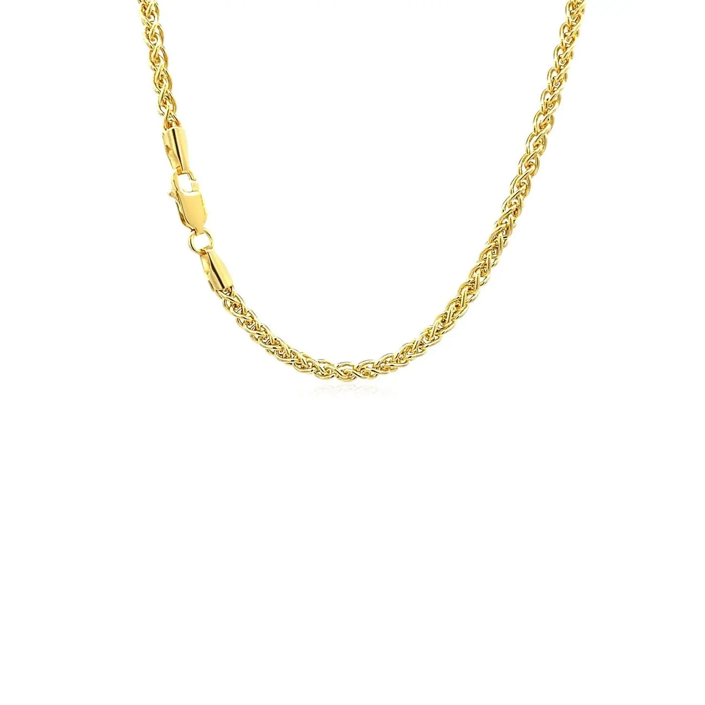 14k Yellow Gold Light Weight Wheat Chain (2.80 mm) RCJ Chains  CELESTIA LUXE JEWELLERS