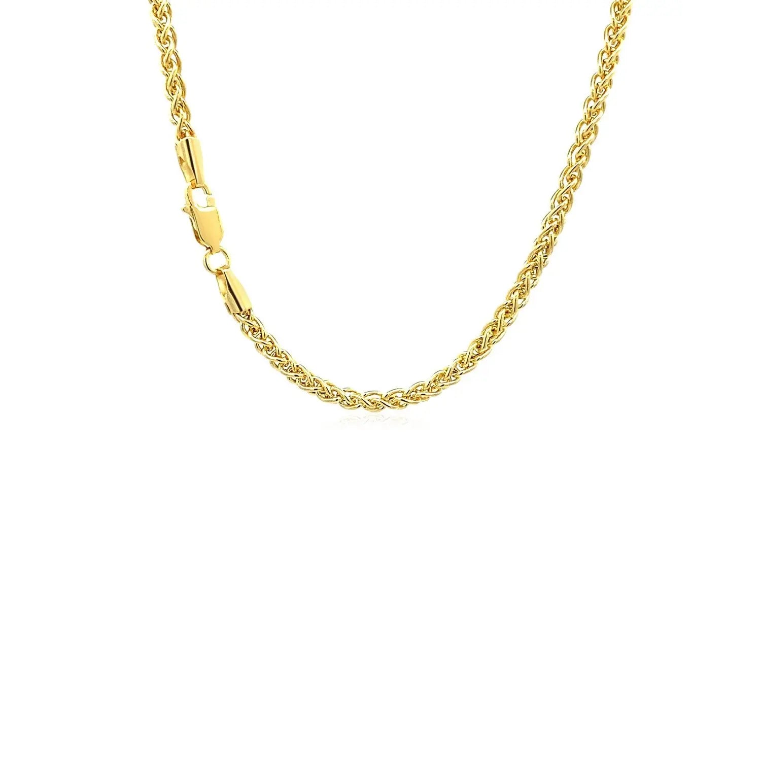 14k Yellow Gold Light Weight Wheat Chain (2.80 mm) RCJ Chains  CELESTIA LUXE JEWELLERS
