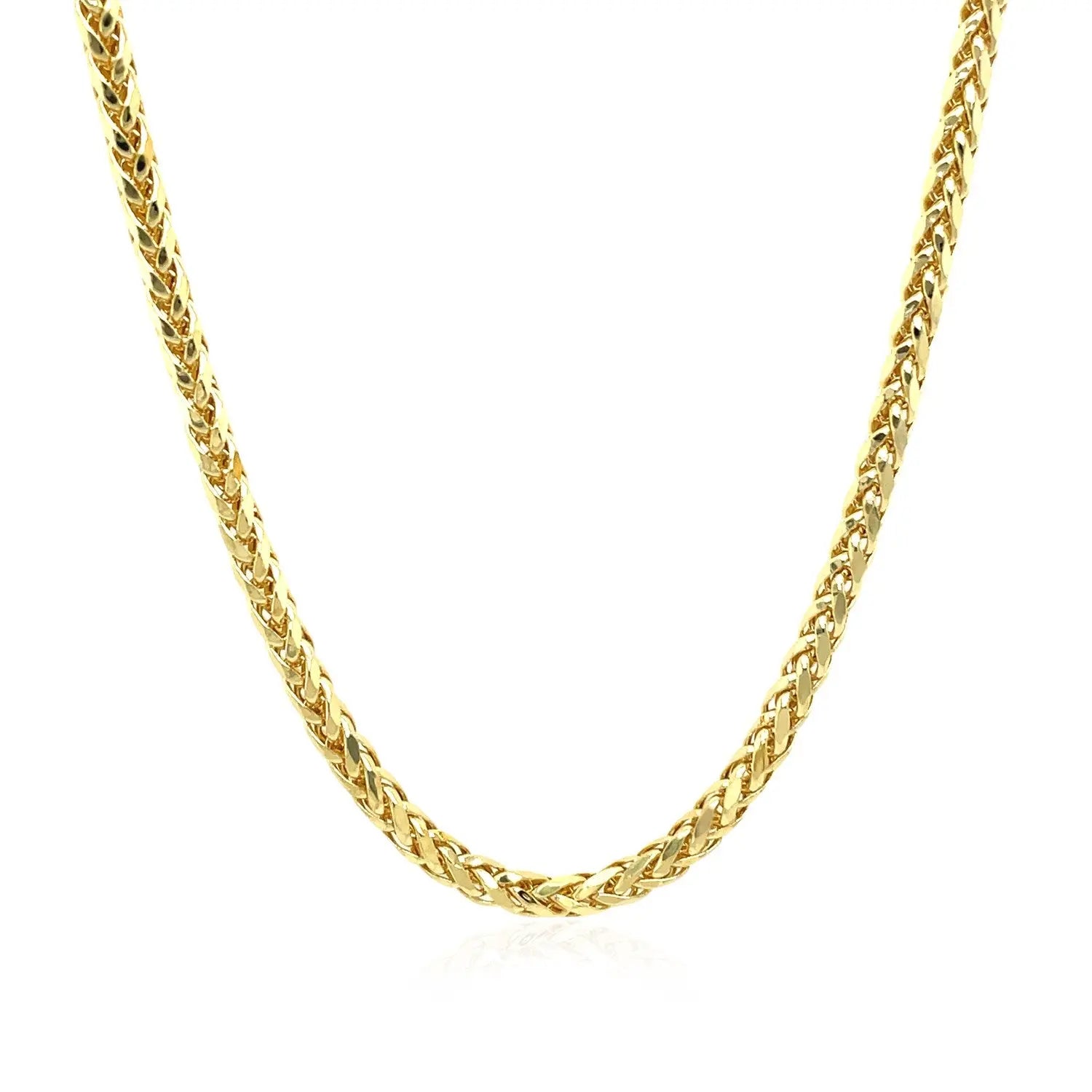 14k Yellow Gold Lite Diamond Cut Round Franco Chain (2.70 mm) RCJ Chains  CELESTIA LUXE JEWELLERS
