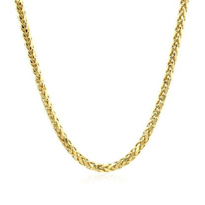 14k Yellow Gold Lite Diamond Cut Round Franco Chain (2.70 mm) RCJ Chains  CELESTIA LUXE JEWELLERS
