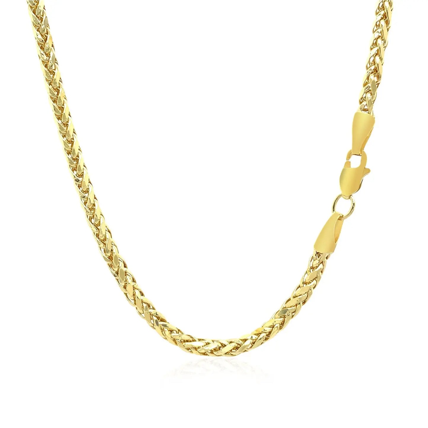 14k Yellow Gold Lite Diamond Cut Round Franco Chain (2.70 mm) RCJ Chains  CELESTIA LUXE JEWELLERS