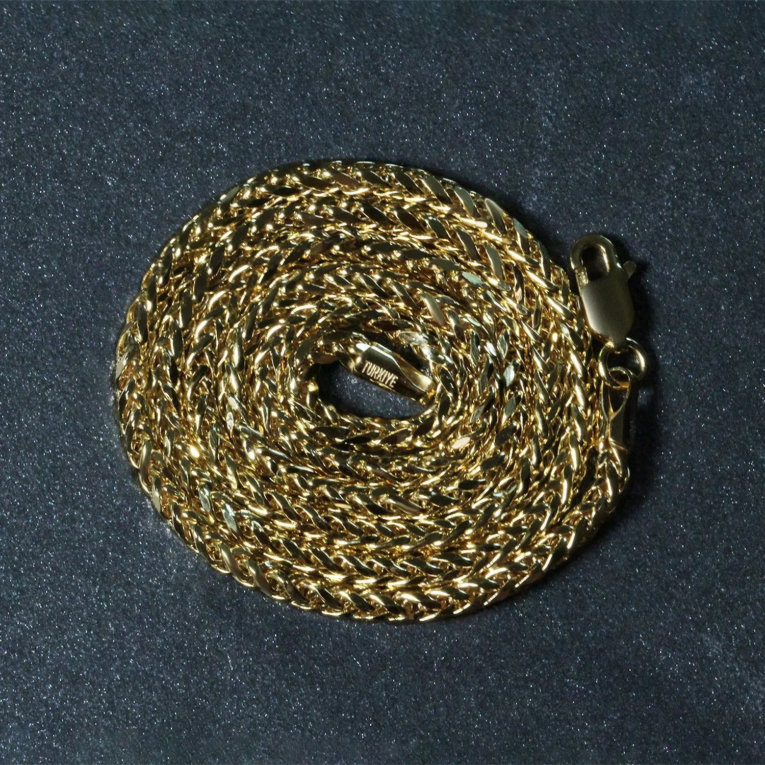 14k Yellow Gold Lite Diamond Cut Round Franco Chain (2.70 mm) RCJ Chains  CELESTIA LUXE JEWELLERS