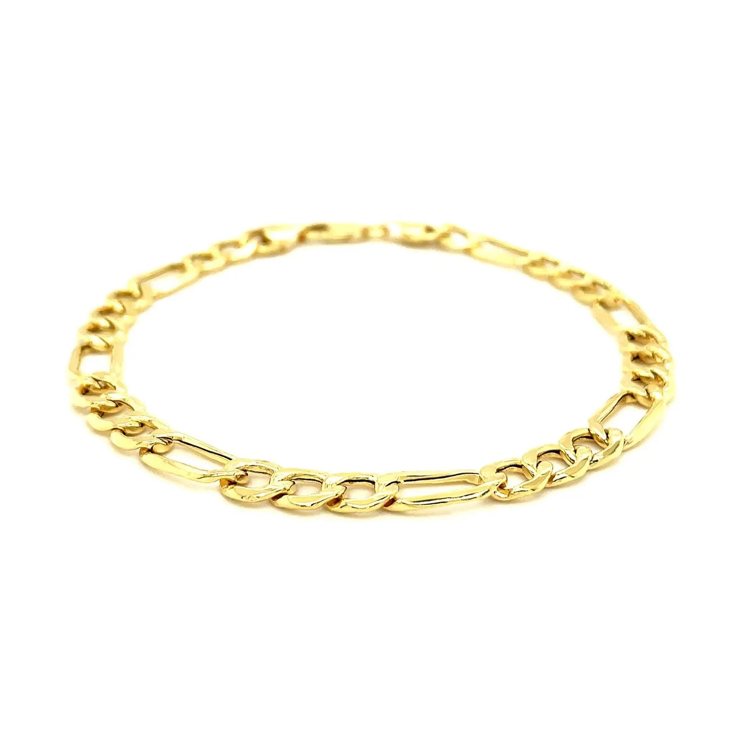 14k Yellow Gold Lite Figaro Bracelet (6.60 mm) RCJ Bracelets  CELESTIA LUXE JEWELLERS