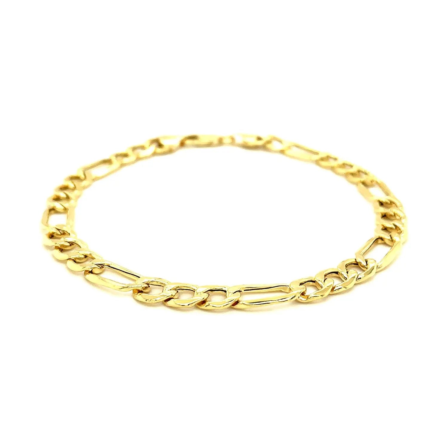 14k Yellow Gold Lite Figaro Bracelet (6.60 mm) RCJ Bracelets  CELESTIA LUXE JEWELLERS