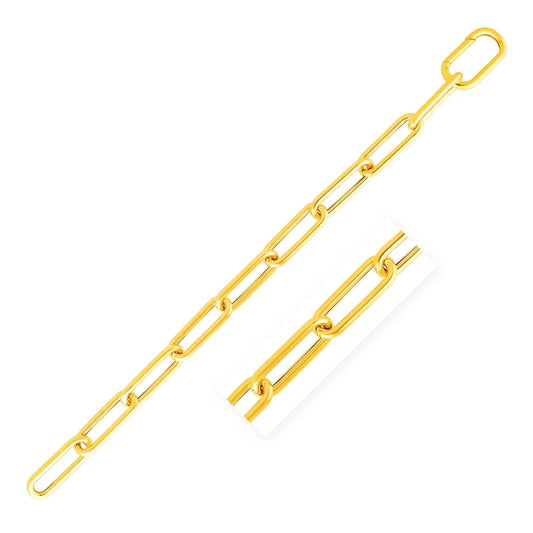 14k Yellow Gold Lite Round Wire Paperclip Bracelet  (8.50 mm) RCJ Bracelets  CELESTIA LUXE JEWELLERS