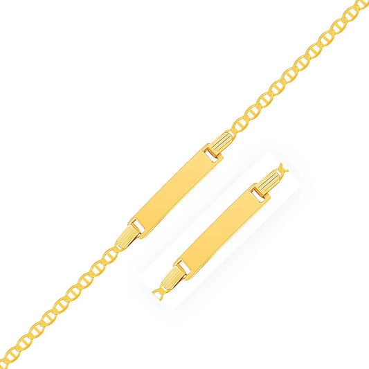 14k Yellow Gold Mariner Style Link Childrens ID Bracelet (2.10 mm) RCJ Bracelets  CELESTIA LUXE JEWELLERS