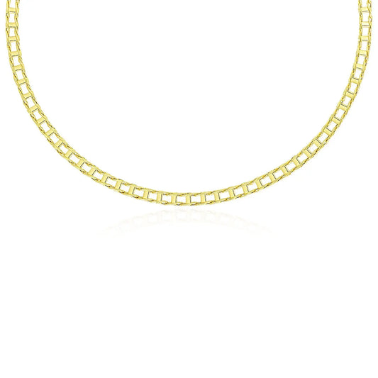 14k Yellow Gold Men's Necklace with Track Design Links RCJ Necklaces  CELESTIA LUXE JEWELLERS