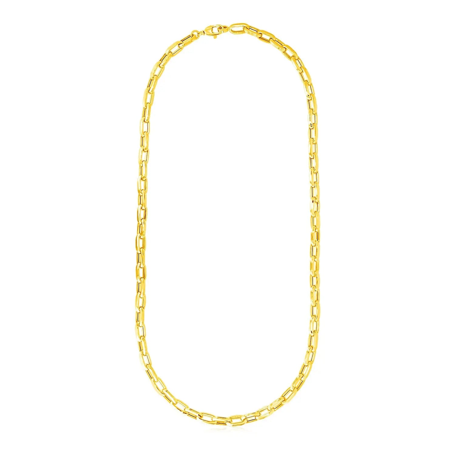 14k Yellow Gold Mens Paperclip Chain Necklace RCJ Necklaces  CELESTIA LUXE JEWELLERS