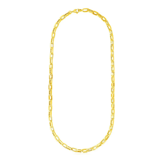 14k Yellow Gold Mens Paperclip Chain Necklace RCJ Necklaces  CELESTIA LUXE JEWELLERS