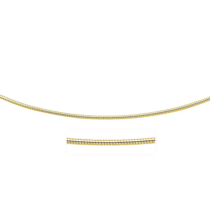 14k Yellow Gold Necklace in a Round Omega Chain Style RCJ Necklaces  CELESTIA LUXE JEWELLERS