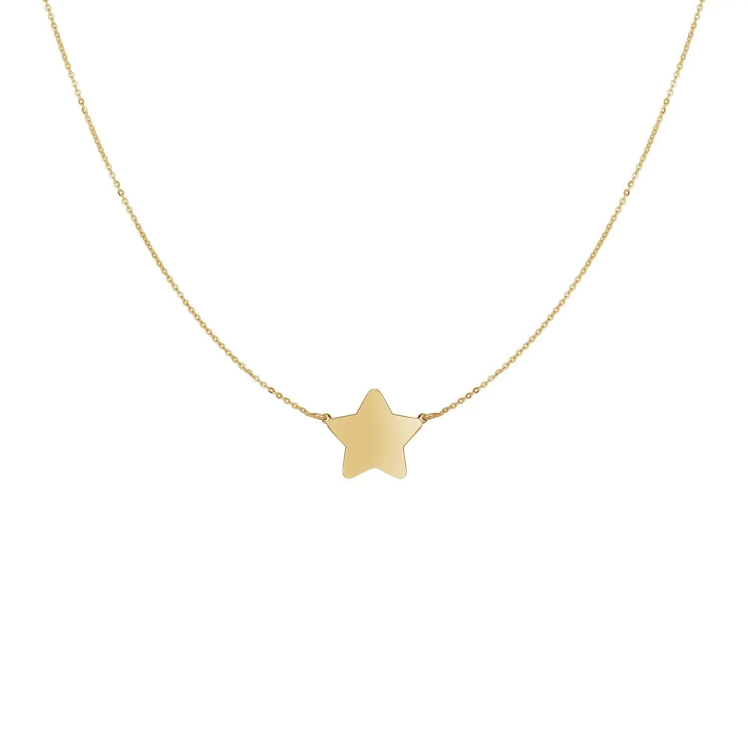14k Yellow Gold Necklace with Five Pointed Star RCJ Necklaces  CELESTIA LUXE JEWELLERS