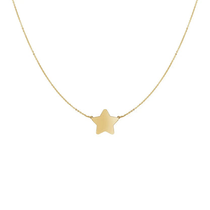 14k Yellow Gold Necklace with Five Pointed Star RCJ Necklaces  CELESTIA LUXE JEWELLERS