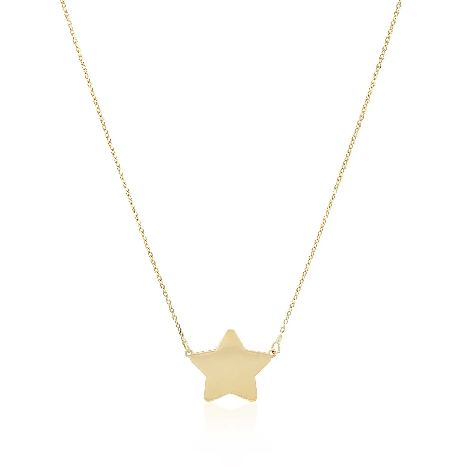 14k Yellow Gold Necklace with Five Pointed Star RCJ Necklaces  CELESTIA LUXE JEWELLERS