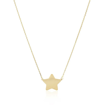14k Yellow Gold Necklace with Five Pointed Star RCJ Necklaces  CELESTIA LUXE JEWELLERS