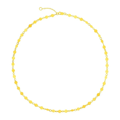 14k Yellow Gold Necklace with Polished Circles RCJ Necklaces  CELESTIA LUXE JEWELLERS