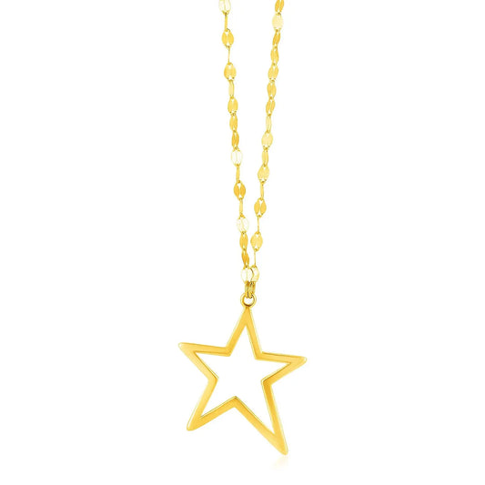 14k Yellow Gold Necklace with Star Pendant RCJ Necklaces  CELESTIA LUXE JEWELLERS