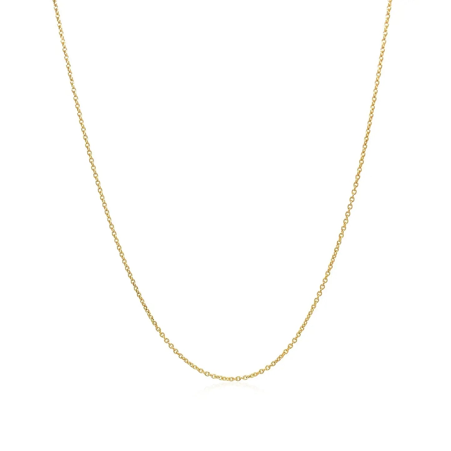 14k Yellow Gold Oval Cable Link Chain (0.85 mm) RCJ Chains  CELESTIA LUXE JEWELLERS