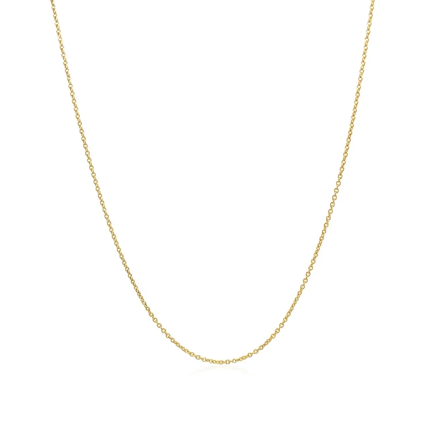 14k Yellow Gold Oval Cable Link Chain (0.85 mm) RCJ Chains  CELESTIA LUXE JEWELLERS