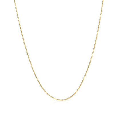 14k Yellow Gold Oval Cable Link Chain (0.85 mm) RCJ Chains  CELESTIA LUXE JEWELLERS