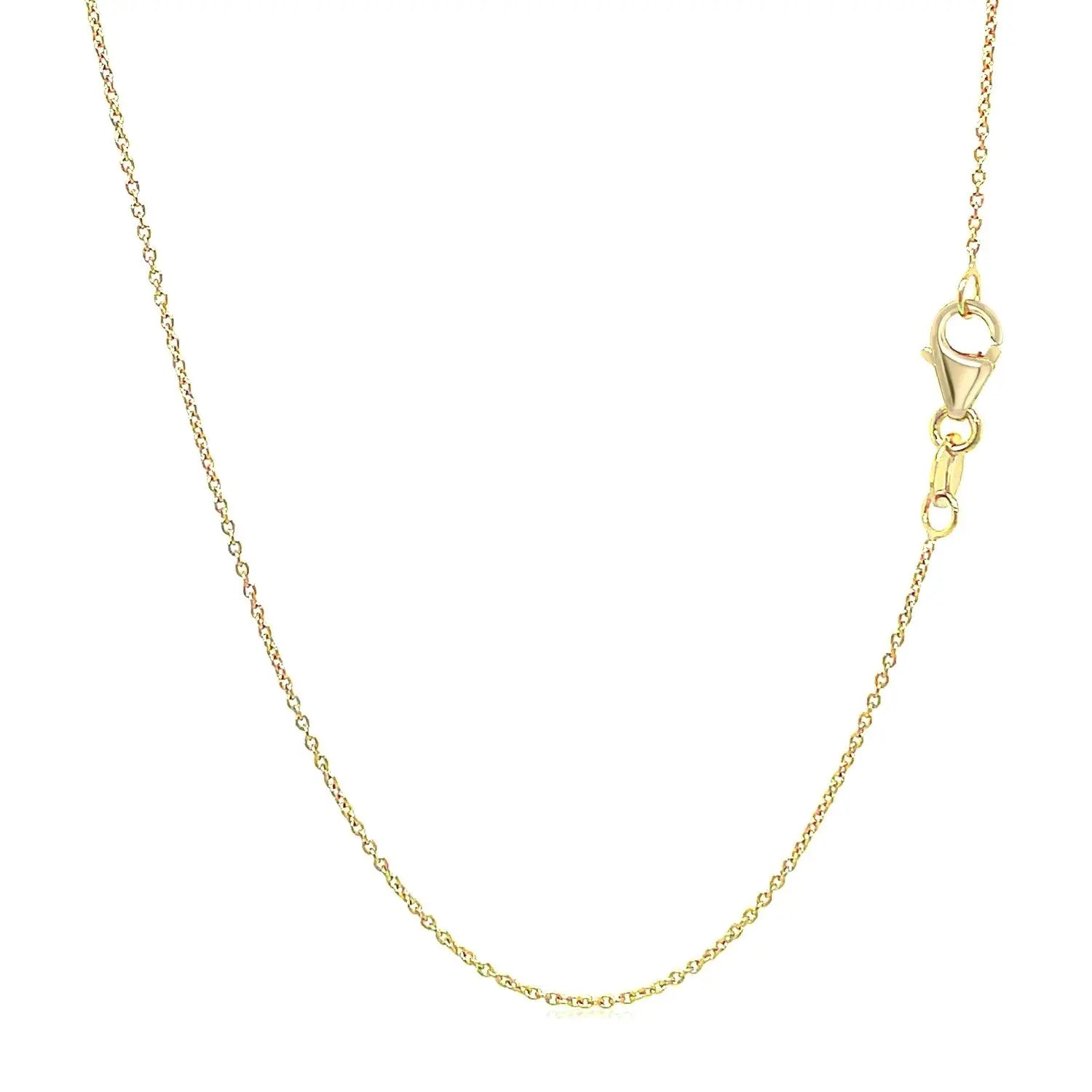 14k Yellow Gold Oval Cable Link Chain (0.85 mm) RCJ Chains  CELESTIA LUXE JEWELLERS