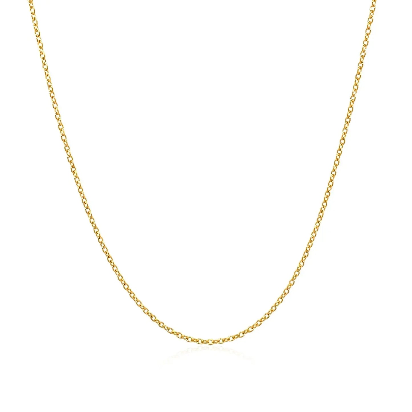 14k Yellow Gold Oval Cable Link Chain (0.97 mm) RCJ Chains  CELESTIA LUXE JEWELLERS