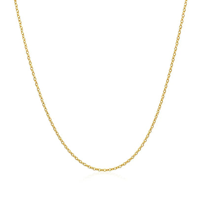 14k Yellow Gold Oval Cable Link Chain (0.97 mm) RCJ Chains  CELESTIA LUXE JEWELLERS