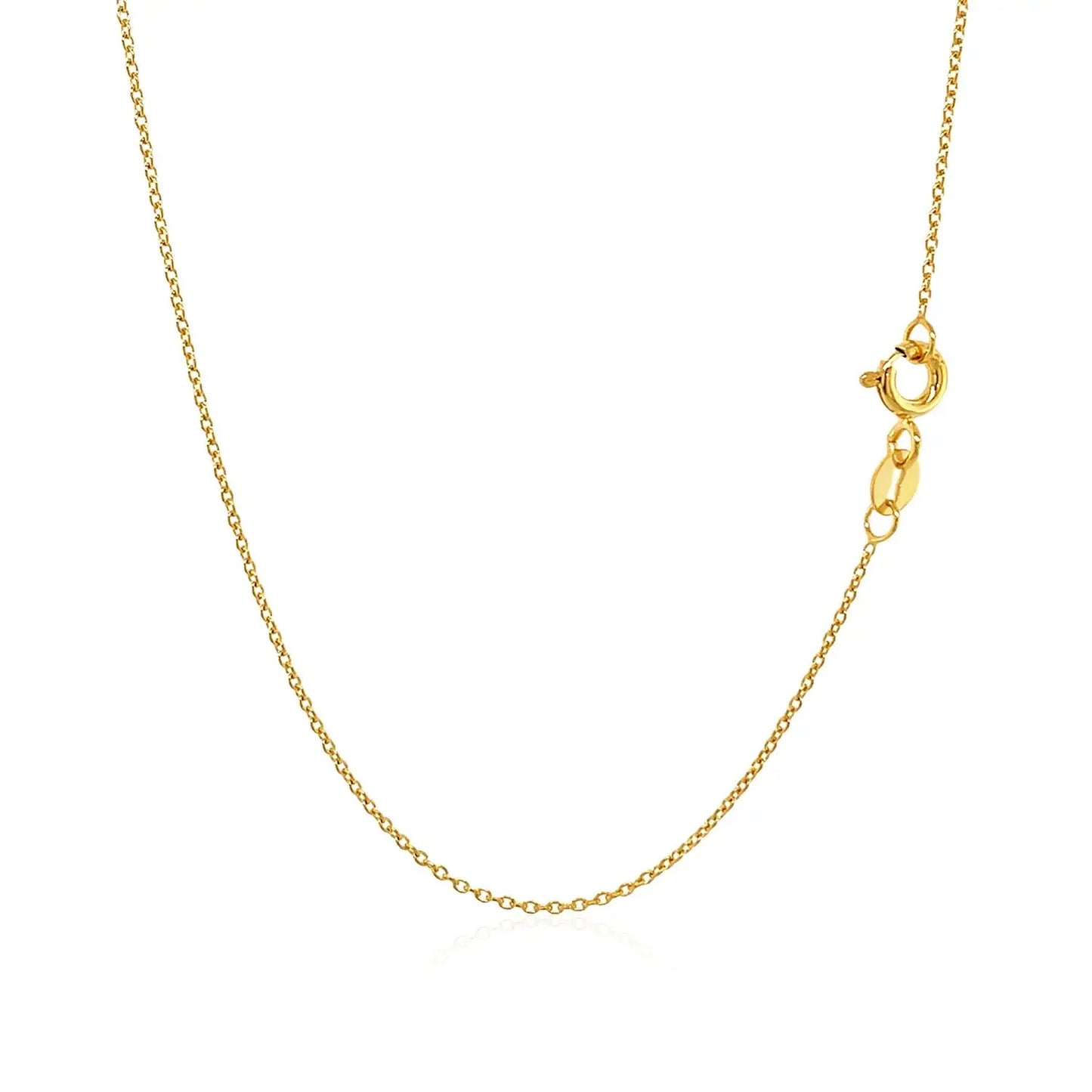 14k Yellow Gold Oval Cable Link Chain (0.97 mm) RCJ Chains  CELESTIA LUXE JEWELLERS