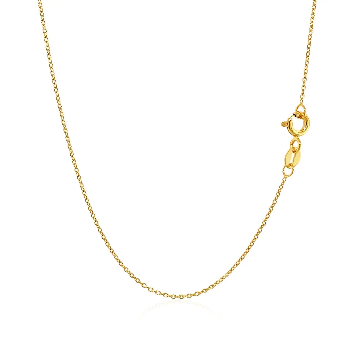 14k Yellow Gold Oval Cable Link Chain (0.97 mm) RCJ Chains  CELESTIA LUXE JEWELLERS