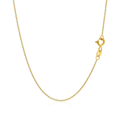 14k Yellow Gold Oval Cable Link Chain (0.97 mm) RCJ Chains  CELESTIA LUXE JEWELLERS