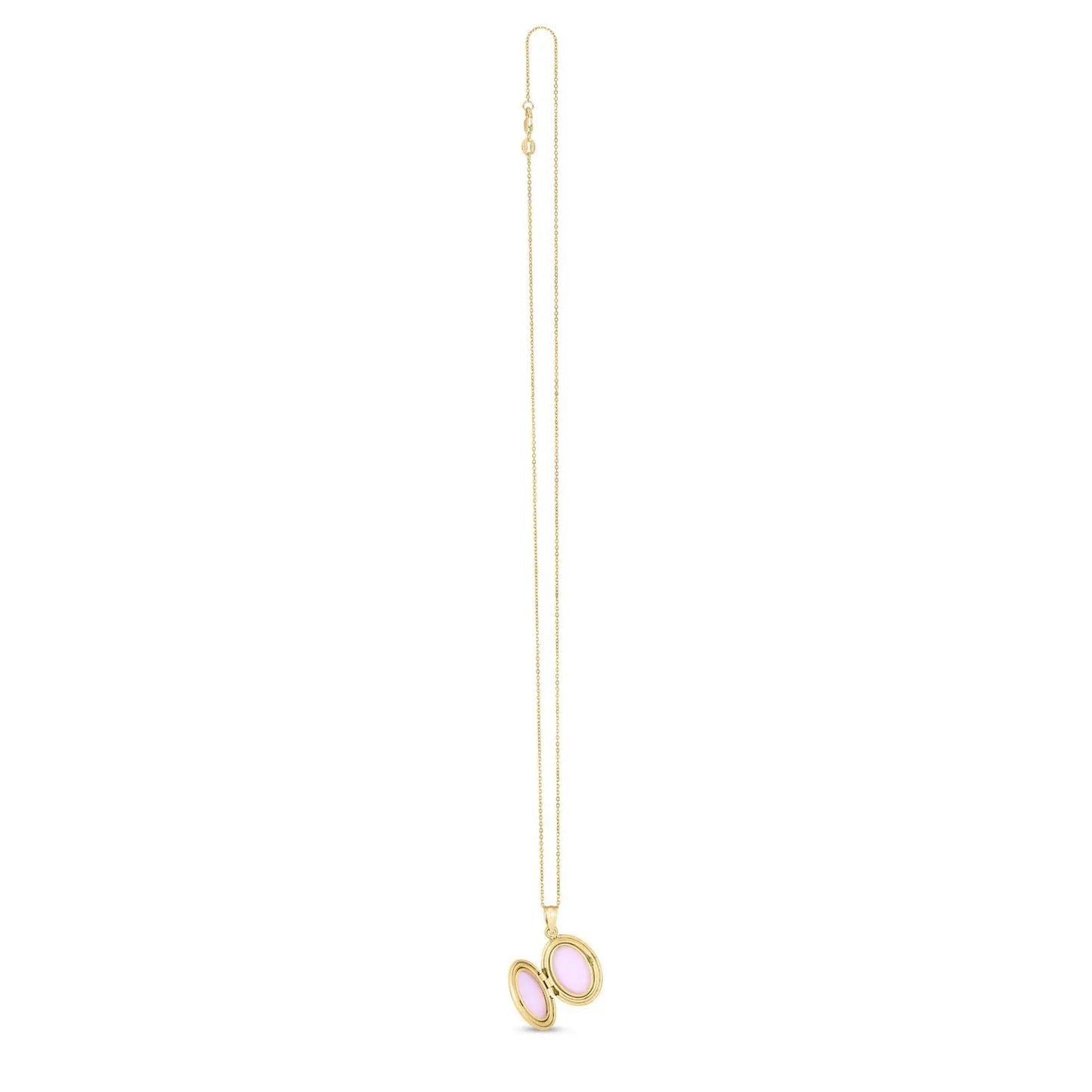 14k Yellow Gold Oval North Star Locket Necklace RCJ Necklaces  CELESTIA LUXE JEWELLERS