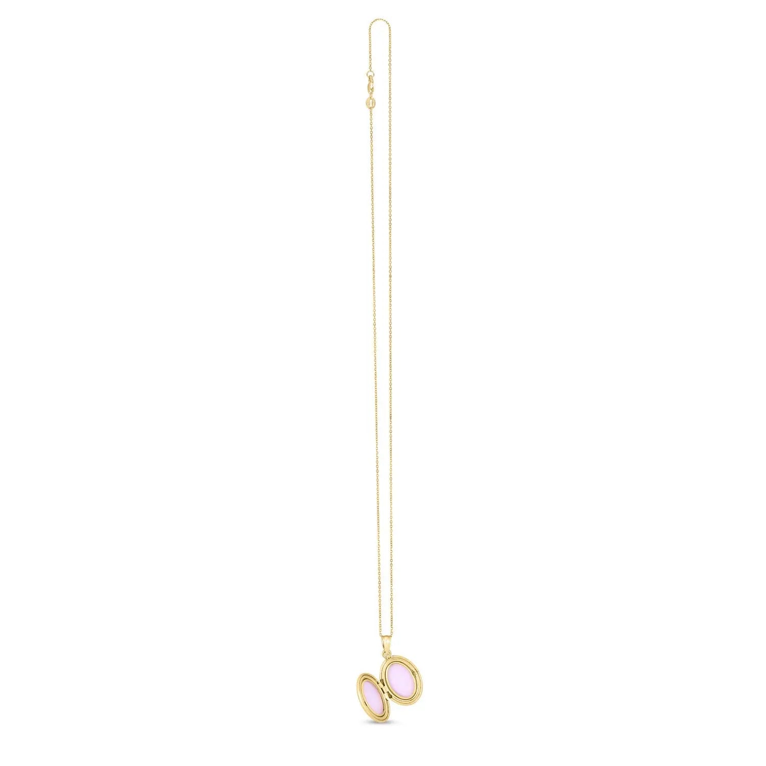14k Yellow Gold Oval North Star Locket Necklace RCJ Necklaces  CELESTIA LUXE JEWELLERS