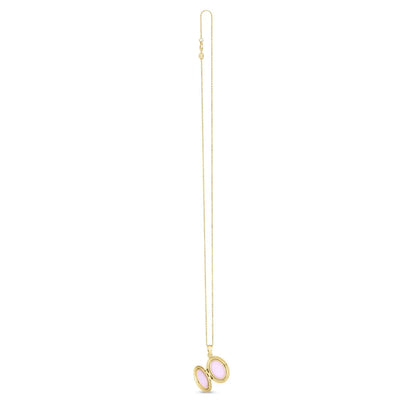 14k Yellow Gold Oval North Star Locket Necklace RCJ Necklaces  CELESTIA LUXE JEWELLERS