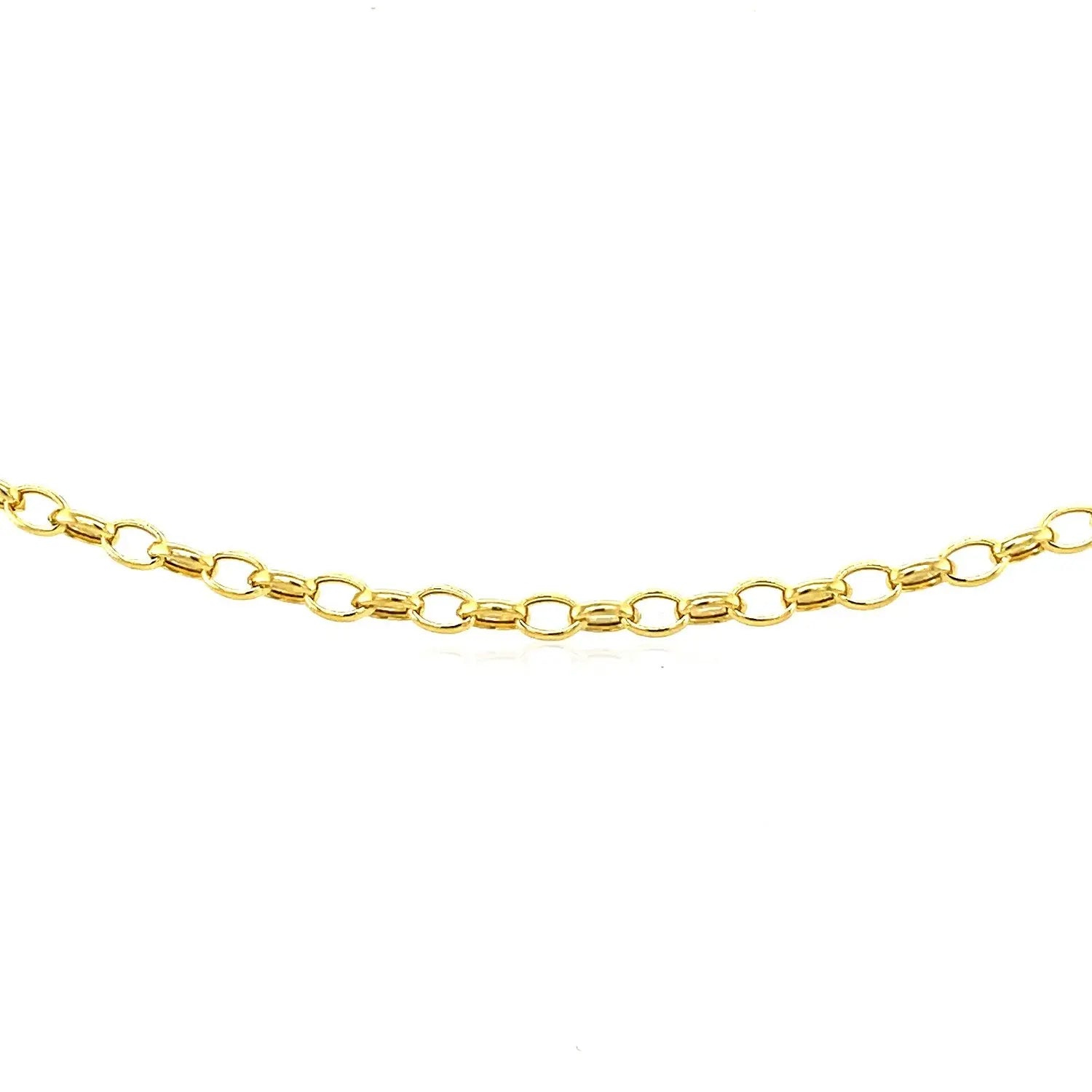14k Yellow Gold Oval Rolo Bracelet  (3.20 mm) RCJ Bracelets  CELESTIA LUXE JEWELLERS