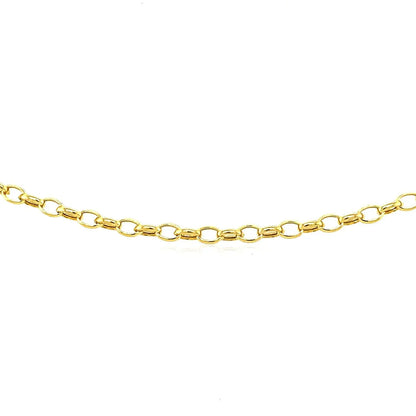 14k Yellow Gold Oval Rolo Bracelet  (3.20 mm) RCJ Bracelets  CELESTIA LUXE JEWELLERS
