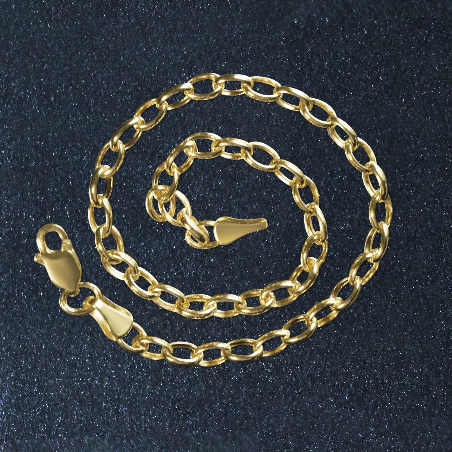 14k Yellow Gold Oval Rolo Bracelet  (3.20 mm) RCJ Bracelets  CELESTIA LUXE JEWELLERS