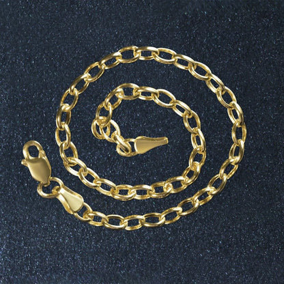 14k Yellow Gold Oval Rolo Bracelet  (3.20 mm) RCJ Bracelets  CELESTIA LUXE JEWELLERS