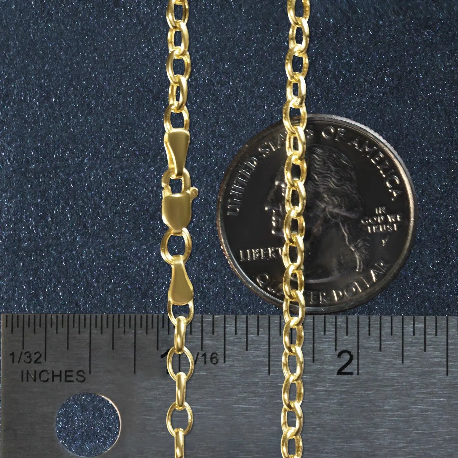 14k Yellow Gold Oval Rolo Bracelet  (3.20 mm) RCJ Bracelets  CELESTIA LUXE JEWELLERS