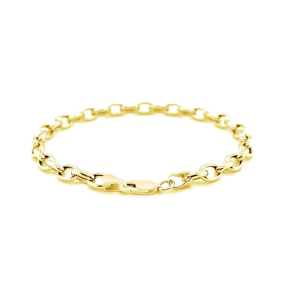 14k Yellow Gold Oval Rolo Bracelet  (4.60 mm) RCJ Bracelets  CELESTIA LUXE JEWELLERS