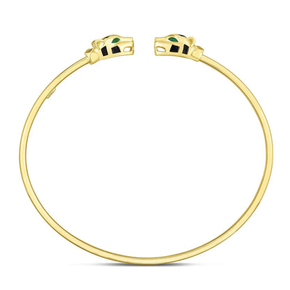 14k Yellow Gold Panther Bangle (3.00 mm) RCJ Bangles  CELESTIA LUXE JEWELLERS