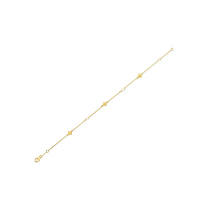 14k Yellow Gold Pearl Clover Bracelet RCJ Bracelets  CELESTIA LUXE JEWELLERS
