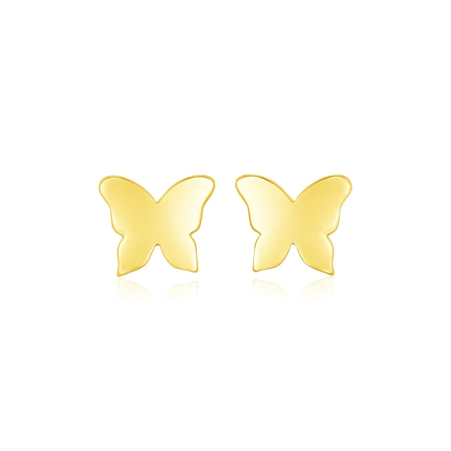 14k Yellow Gold Polished Butterfly Earrings RCJ Earrings  CELESTIA LUXE JEWELLERS