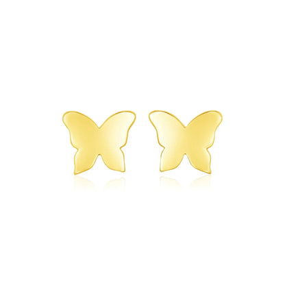 14k Yellow Gold Polished Butterfly Earrings RCJ Earrings  CELESTIA LUXE JEWELLERS