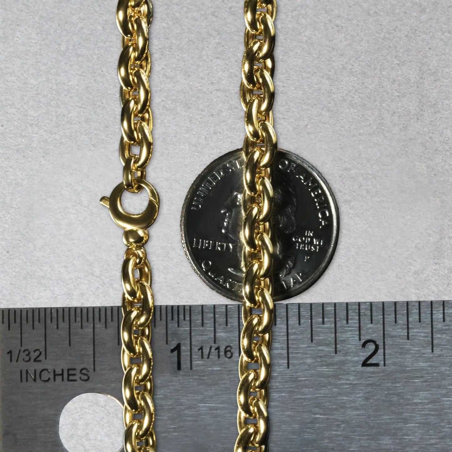 14k Yellow Gold Polished Oval Link Bracelet (6.20 mm) RCJ Bracelets  CELESTIA LUXE JEWELLERS