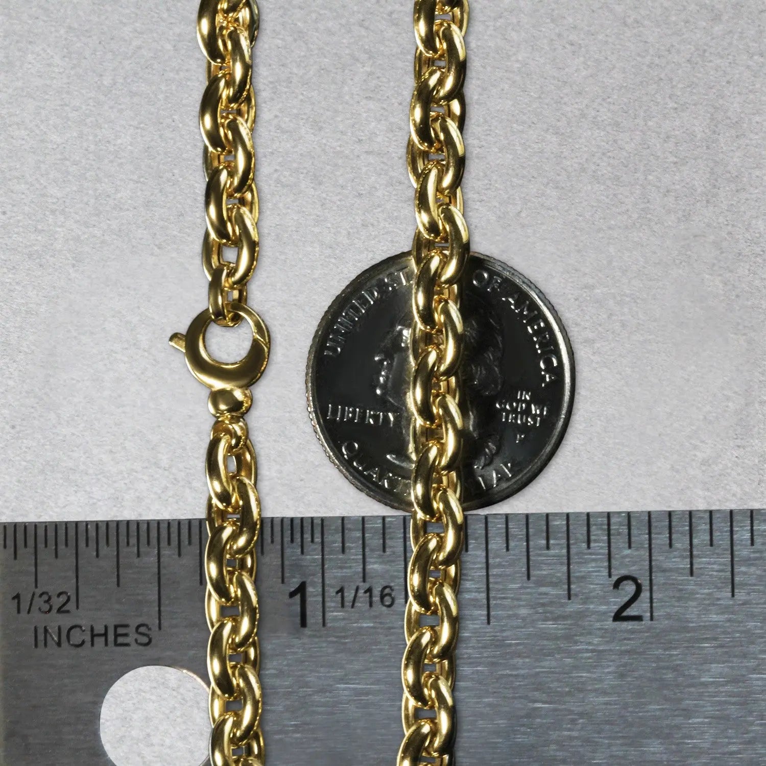 14k Yellow Gold Polished Oval Link Bracelet (6.20 mm) RCJ Bracelets  CELESTIA LUXE JEWELLERS