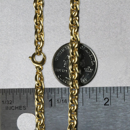 14k Yellow Gold Polished Oval Link Bracelet (6.20 mm) RCJ Bracelets  CELESTIA LUXE JEWELLERS