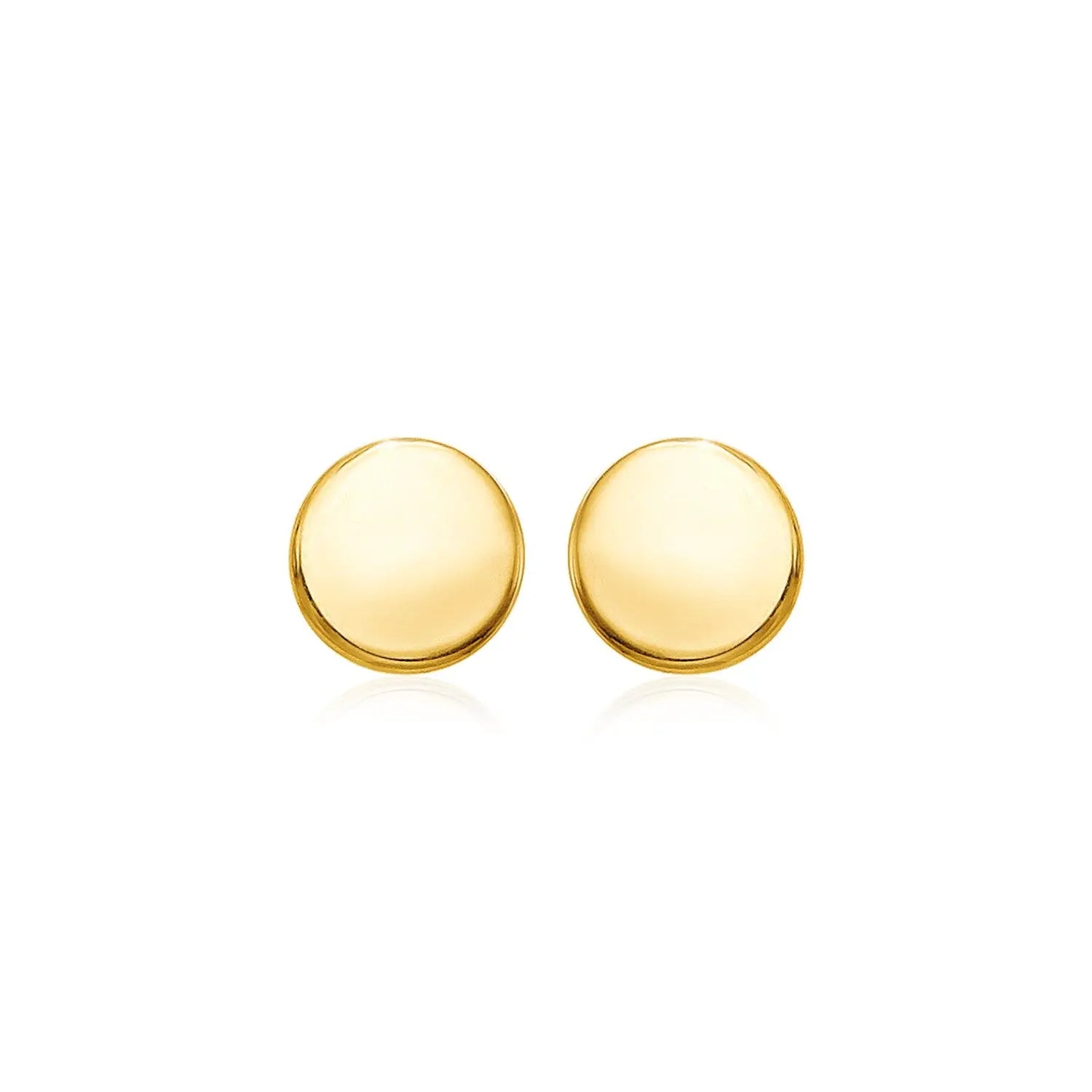14k Yellow Gold Polished Round Post Earrings(5.5mm) RCJ Earrings  CELESTIA LUXE JEWELLERS