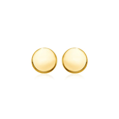 14k Yellow Gold Polished Round Post Earrings(5.5mm) RCJ Earrings  CELESTIA LUXE JEWELLERS