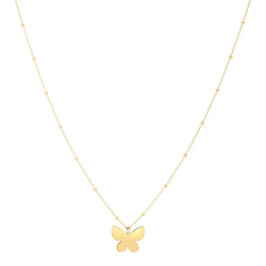 14k Yellow Gold Ppillon Butterfly Necklace RCJ Necklaces  CELESTIA LUXE JEWELLERS