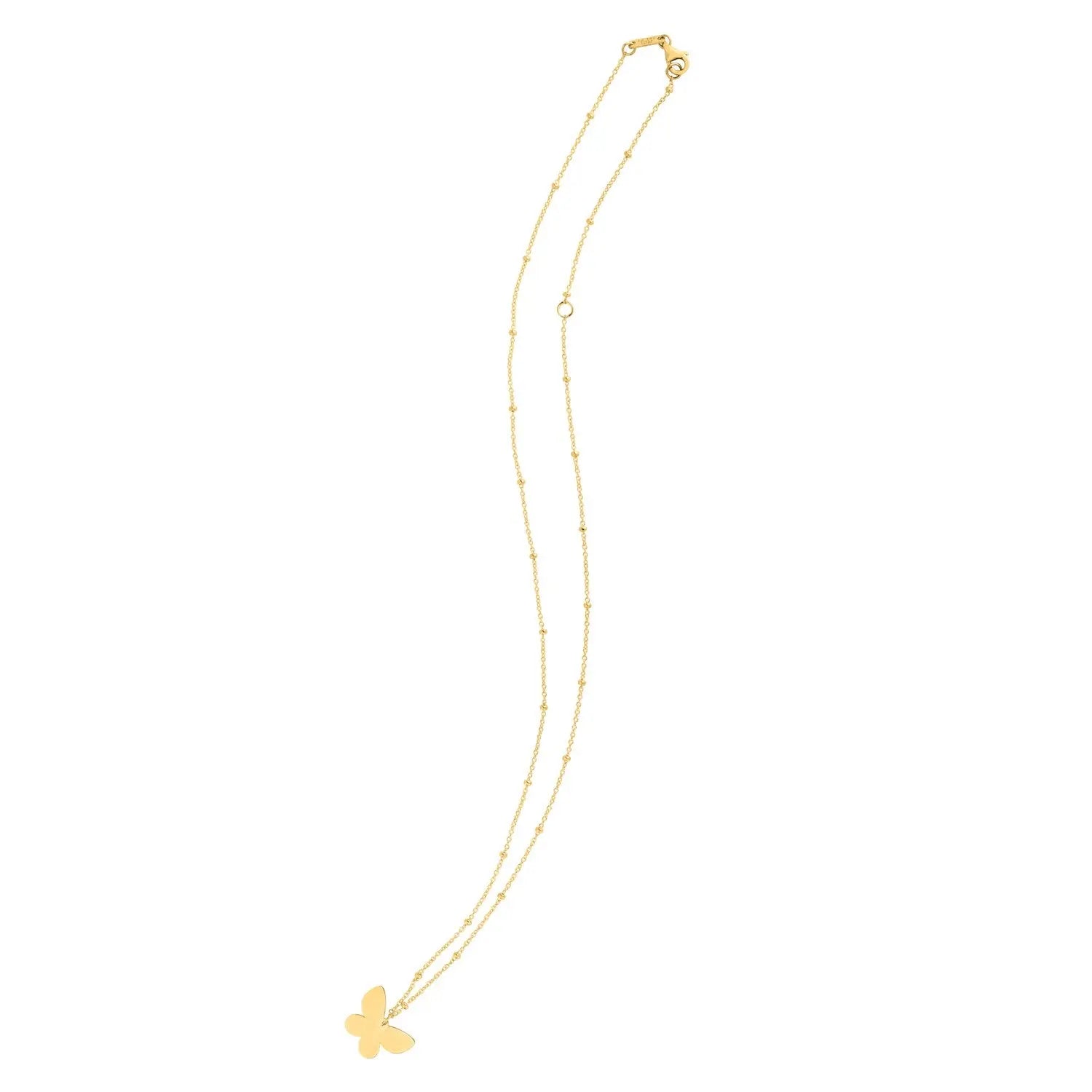 14k Yellow Gold Ppillon Butterfly Necklace RCJ Necklaces  CELESTIA LUXE JEWELLERS